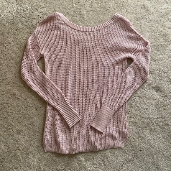 Garage Pink V-Neck Sweater - Picture 2 of 4